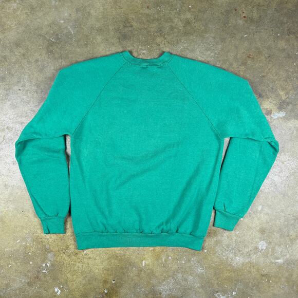 Vintage Jerzees Duck Print Sweatshirt XL Green Cottagecore Animal Graphic USA - Picture 3 of 9